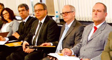 Esquerda: Dr. Guilherme Calmon, Dr. Luiz Paulo Araújo, Dr. Guilherme Couto e Dr. Guilherme Diefenthaeler